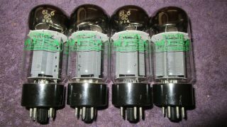 (4) Nos Testing Sylvania Made 6l6gc Str 415 Double Halo Audio Tubes