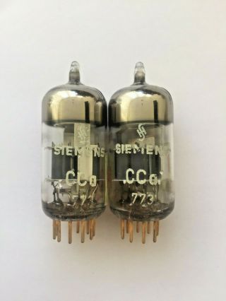 Cca = E88cc = 6922 = 6dj8 Siemens Matched Pair A - Frame Silver Shields Strong