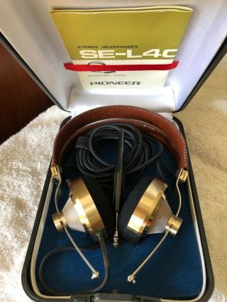 Vintage Pioneer Se - L40 Stereo Headphones W/ Instructions -