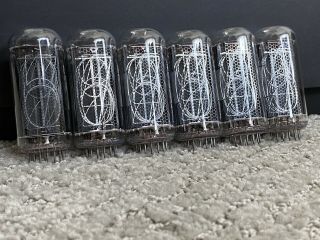 Usa Set Of 6 In - 18 Nixie Tubes Matching Date Nos 100 Use For In18 Clock