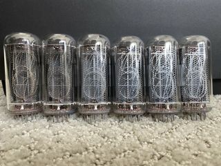 USA Set Of 6 IN - 18 Nixie Tubes Matching Date NOS 100 Use For IN18 Clock 3