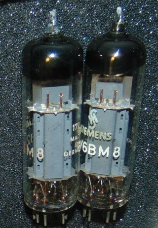 Mega Rare Ecl82 / 6bm8 Pair Siemens Germany Vintage Highest Quality Tubes 1950 