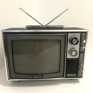Sony Trinitron Kv - 1201 12 " Crt Portable Color Tv Television Gaming Vintage 1971
