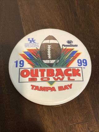 1999 Outback Bowl Tampa Bay Kentucky Wildcats Penn State Button