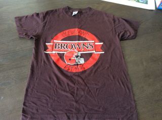 Vintage 80s Cleveland Browns Nfl Football T Shirt Mens S/m Single Stitch 50/50