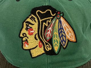 VINTAGE: MILLER LITE CHICAGO BLACKHAWKS NHL HOCKEY CAP HAT GREEN ONE SIZE 2