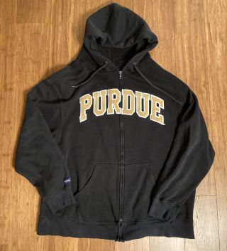 Purdue University Boilermakers Full Zip Hoodie Jacket Size Xl