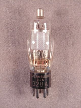 1 328a Western Electric Engraved Base Hifi Radio Amp Vacuum Tube (tests Low)