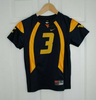 Nike West Virginia University Mountaineers 3 Football Jersey Youth Size 7 Boys