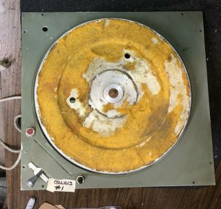 Parts/repair Collins Broadcast Turntable Running No Arm 1