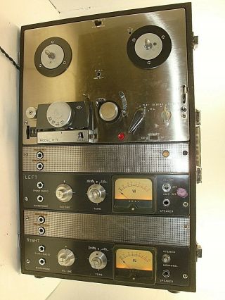 Akai M - 7 Reel To Reel Tape Deck - Powers Up - For Parts/ Repair