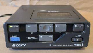 Sony Ev - P10u Video8 Player Hi8 Video Cassette Player Transfer W Acp - 80uc Battery