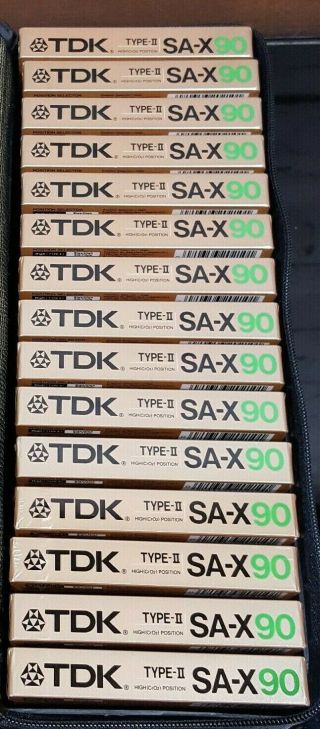 15 X Tdk Sa - X 90 Cro2 High Bias Type Ii High Position Audio Cassette Tapes Japan