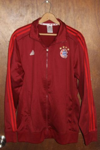 Adidas Fc Bayern Munchen Warmup Jacket - Size Large - Embroidered