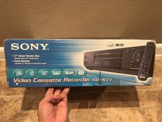 Sony Slv - N77 Vhs Player Hi Fi Stereo Video 4 Head Cassette Recorder Vcr Nib