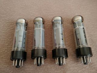 RFT EL34 (6CA7) power tubes.  Matched quad.  (NOS). 2