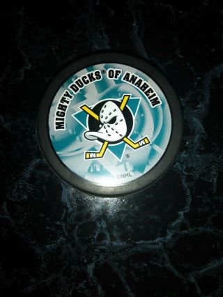 Mighty Ducks Of Anaheim Nhl Official Game Puck Made In Slovakia