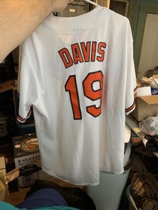 Majestic Chris Davis Baltimore Orioles Mlb Baseball Jersey White Orange Xl