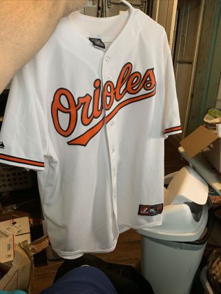 Majestic Chris Davis Baltimore Orioles MLB Baseball Jersey White Orange XL 2