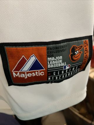 Majestic Chris Davis Baltimore Orioles MLB Baseball Jersey White Orange XL 3