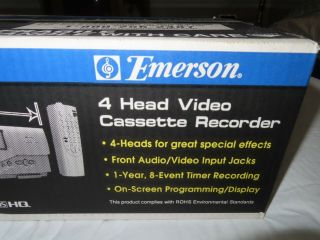 Emerson Ewv404 Vcr 4 Head Video Cassette Recorder Head Vhs Player