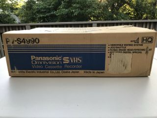 Panasonic Omnivision Svhs Vcr In Open Box,  Estate Find,  Pv - S4990