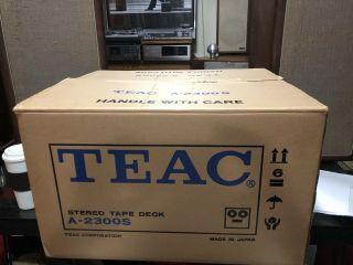 Teac A - 2300s 4 Track Reel To Reel Tape Deck W Orig Box Packing Needs Lube/