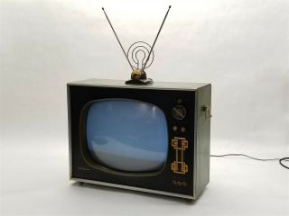 Vintage Rca Victor 9476 16 " Tv Retro Green Tube Speaker Antenna Television