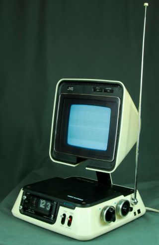 1970s Jvc Video Capsule 3100d Space Age Pyramid Television Alarm Clock