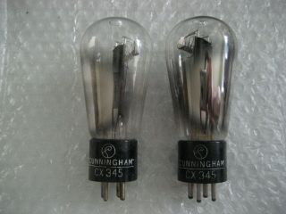 Matched Pair Type 45 Cunningham Cx - 345 Globe Power Triodes - 539c