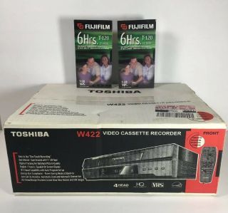 Toshiba (w422) Vcr,  Vhs Player 4 Head,  Hq Video Cassette Recorder