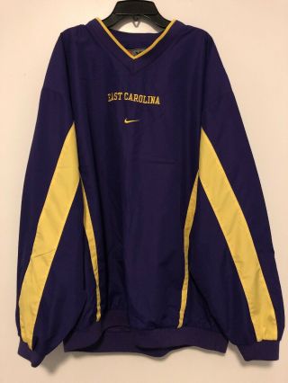 Mens Xl Nike Ecu East Carolina Pirates Purple Pullover Jacket