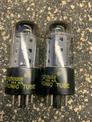 Two Westinghouse 7591 Tubes Gm And Plate Amp Matched.  Test Nos.  The Ones 2 Grab