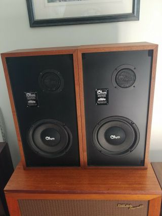 Ohm Model E 2 Way 8” Speaker Pair In