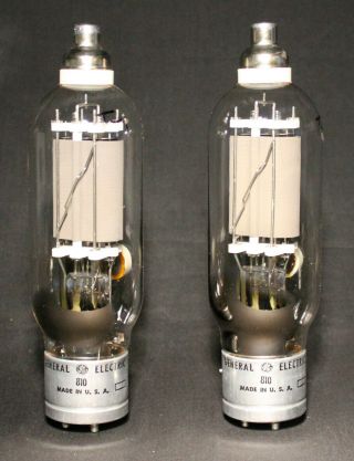 Pair Vintage Ge 810 Vacuum Tubes