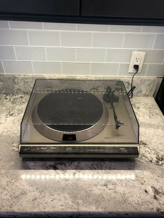 Denon Dp - 30l Ii Vintage Turntable With Dustcover Audio Technica At70 Cartdridge