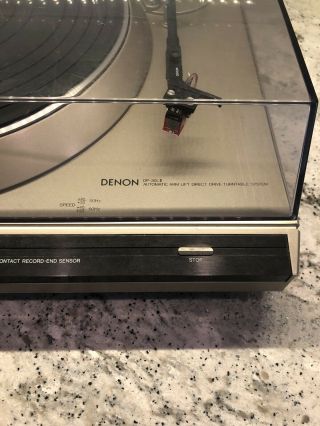 Denon DP - 30L II Vintage Turntable with Dustcover Audio Technica AT70 Cartdridge 2