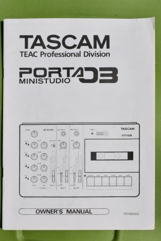 TASCAM Porta 03 Mini Studio 4 Track Audio Cassette Tape Recorder [TESTED] 3