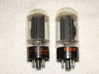 2 X 6l6gc Rca Tubes Black Plates O Strong Bogey,  Matched Pair