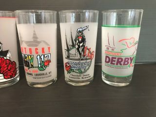 6 Kentucky Derby Official Julep Glasses including Hollywood Park Derby Day 3