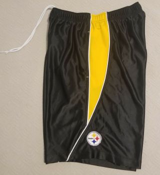 Black Nfl On Field Team Apparel Pittsburgh Steelers Shorts Size Adult Large L