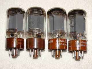 4 X Tungsol 5881 Tubes Very Strong Matched Quad (kt - 66 Sub)