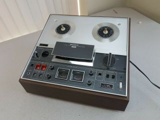 Sony Tc - 366 Stereo Solid State Reel To Reel Tape Recorder/player Vintage Wood