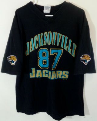 Vtg Keenan Mccardell 87 2x Bowl Wr Jacksonville Jaguars V - Neck Shirt Sz L