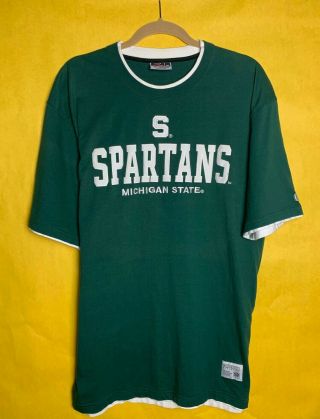 Vintage Michigan State Spartans Embroidered Tee Shirt