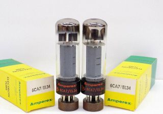 N.  O.  S Vintage Amperex (holland) El34/6ca7 Vacuum Tubes