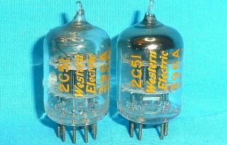 2 Western Electric 396a/2c51 Matching Date Codes 1950 Square Getter Test Strong