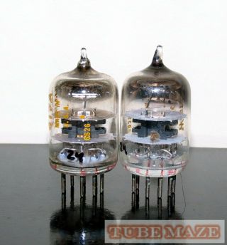 Matched Pair Western Electric 5842/417A tubes D - getter - Test NOS 2