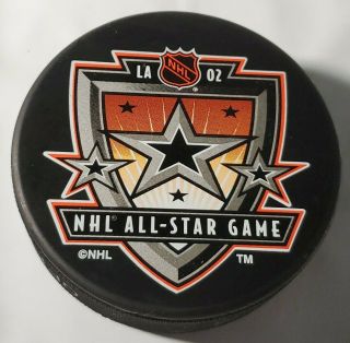 2002 Los Angeles Kings All Star Game Official Hockey Puck Nhl Inglasco Vegum Mfg