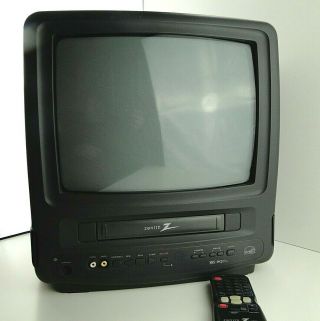 Zenith 13 " Tv / Vhs /vcr Combo Remote Tvsa1320 Vintage